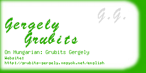 gergely grubits business card